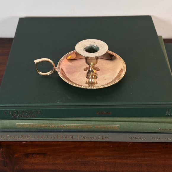 Vintage Other - Vintage Lecellier Copper Chamber Stick Candle Holder Handle